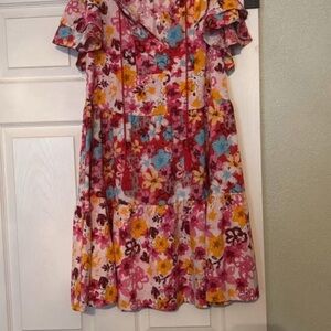 SHEIN Floral Multicolor Mini Dress